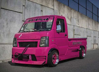 Foto mobil bak warna pink modifiaksi ceper abis