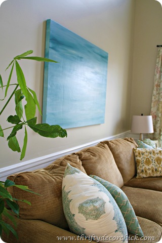 blue DIY art
