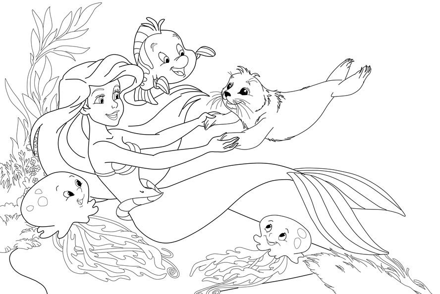 Coloring Pages of Ariel The Little Mermaid