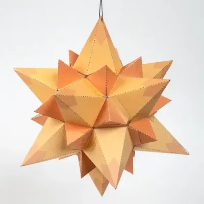 Geometric Christmas Star Bastelbogen