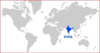 Gambar Peta letak India