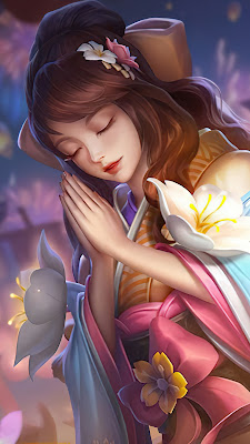 guinevere sakura wishes special skin mobile legends wallpaper hd phone