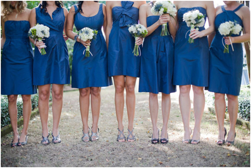 dark blue bridesmaid dresses