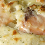 Dauphinois au saumon et fromage ail et fines herbes