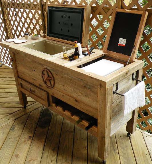 Outdoor Kitchen: NEW "SUPER DUPER" Hand-Made, Weathered Wood