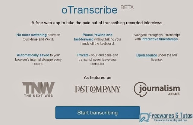 oTranscribe : une application Web pratique pour transcrire rapidement un fichier audio