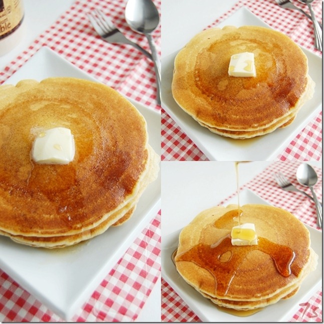 Eggless pancake collage