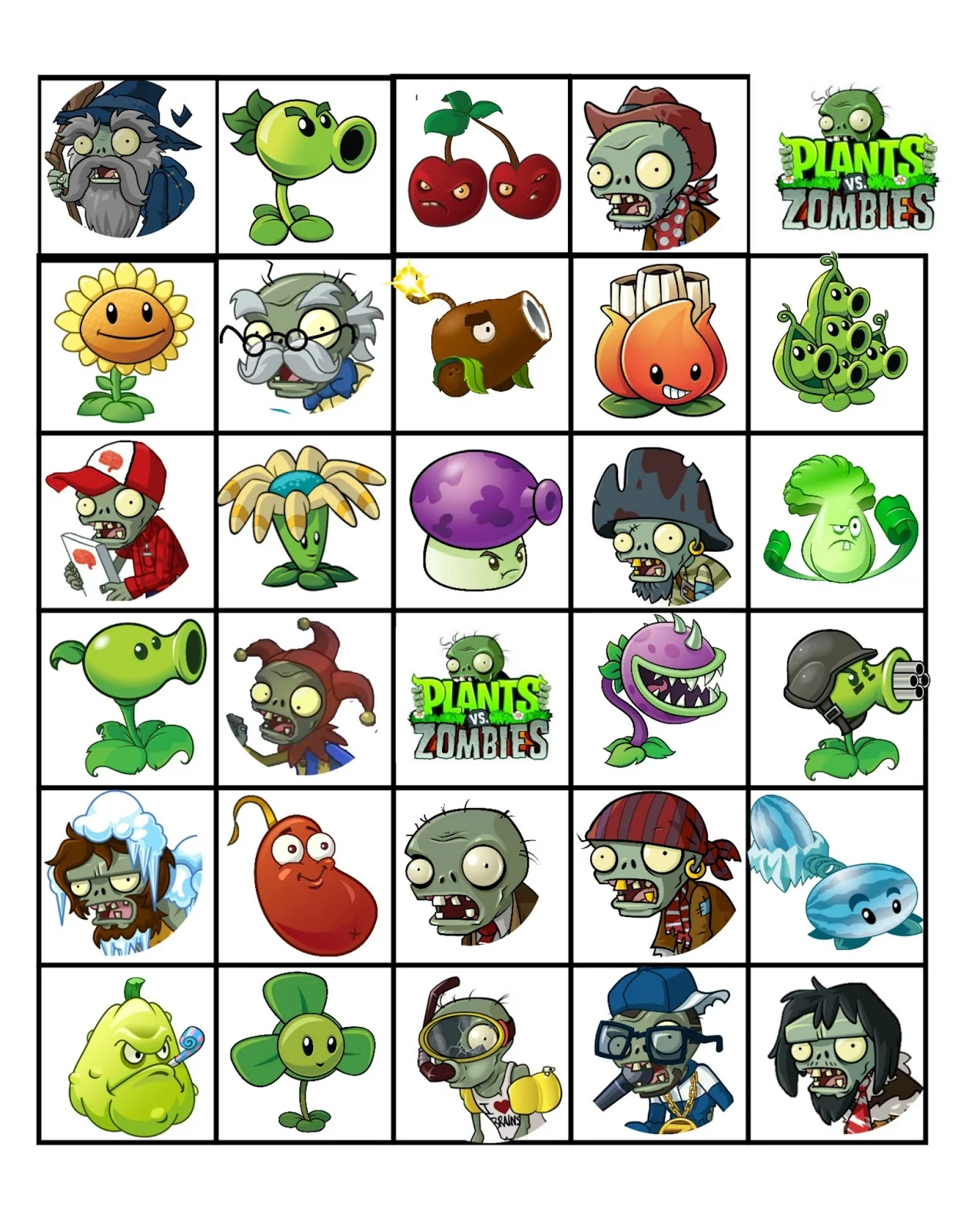 Musings of an Average Mom Plants vs. Zombies bingo