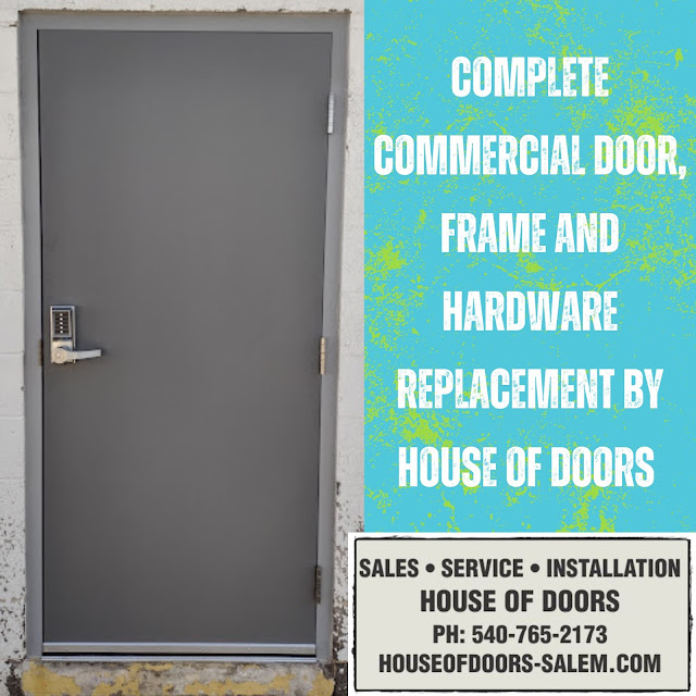 Complete commercial door, frame and hardware replacement by House of Doors in Roanoke, VA