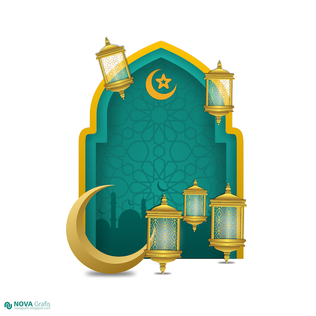 Background lampu islami masjid