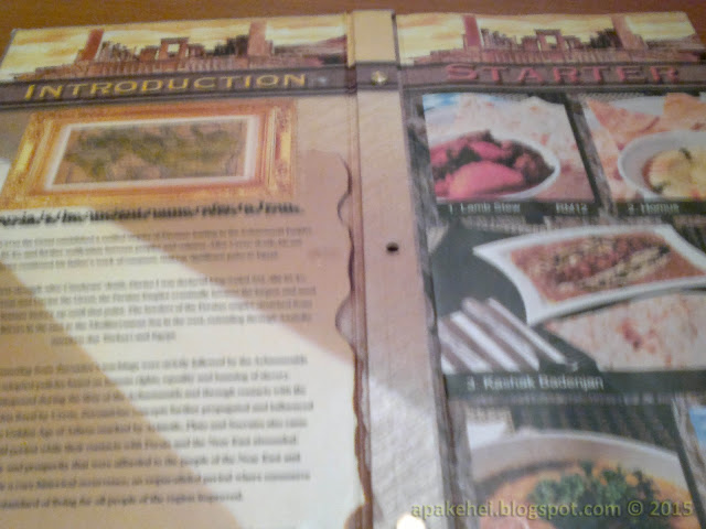 Menu - Persia Restorant