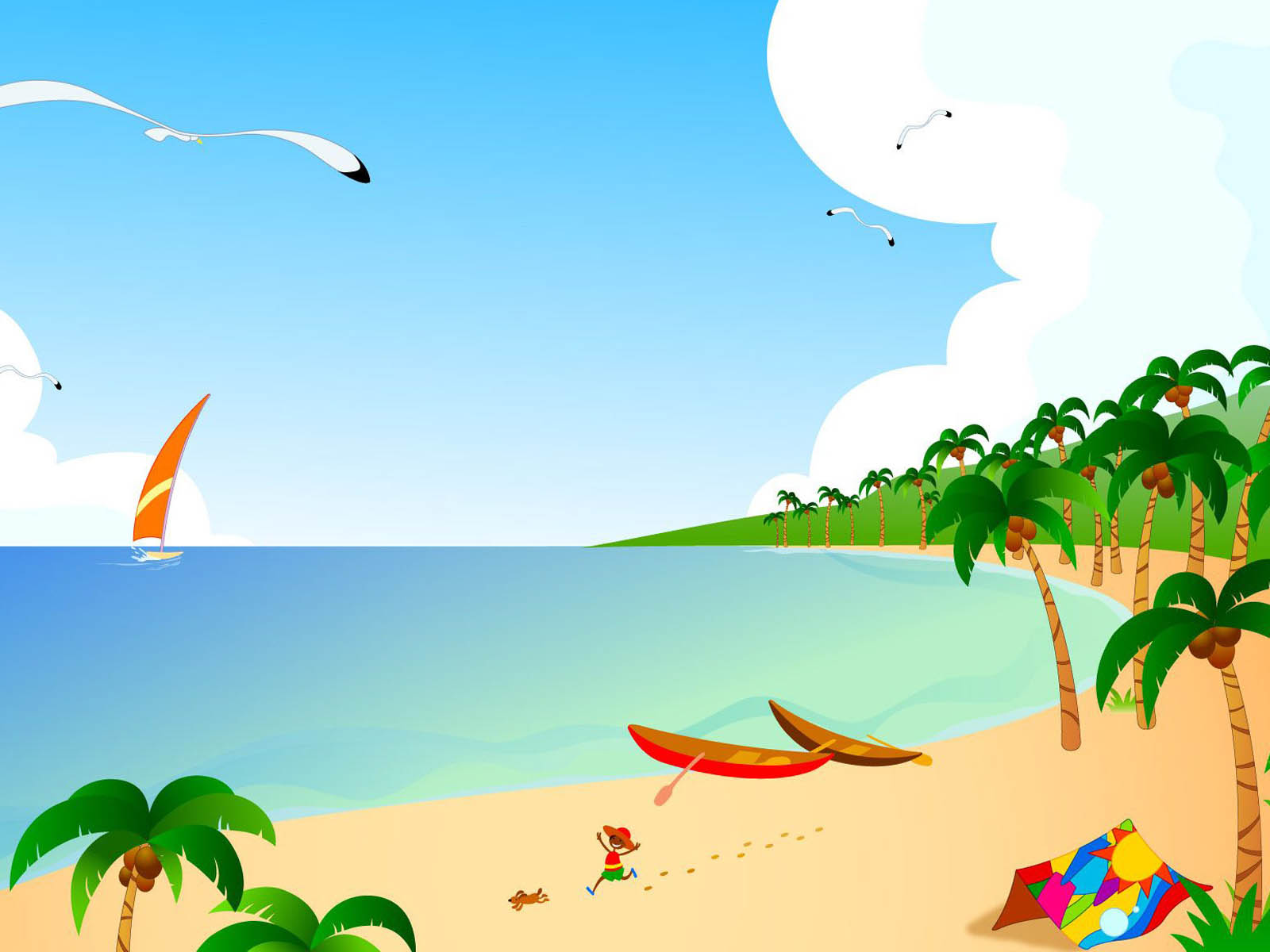 Wallpapers: Vector Beach