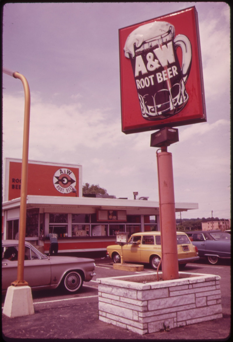 Roadside Eating on Hylan Boulevard in Staten Island,1973. Photographer: Arthur Tress.