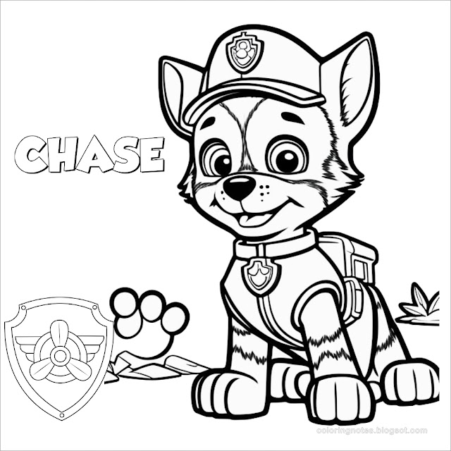 paw patrol, coloring pages, chase, coloring pages chase, paw patrol coloring pages chase, mighty pups, chase and marshall, chase and skye, ryder and chase