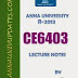 CE6403 Applied Hydraulic Engineering Ahe Lecture Notes and Question Bank - 2 mark with answers 