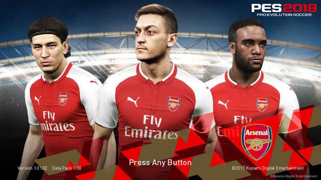Arsenal Start Screen PES 2018