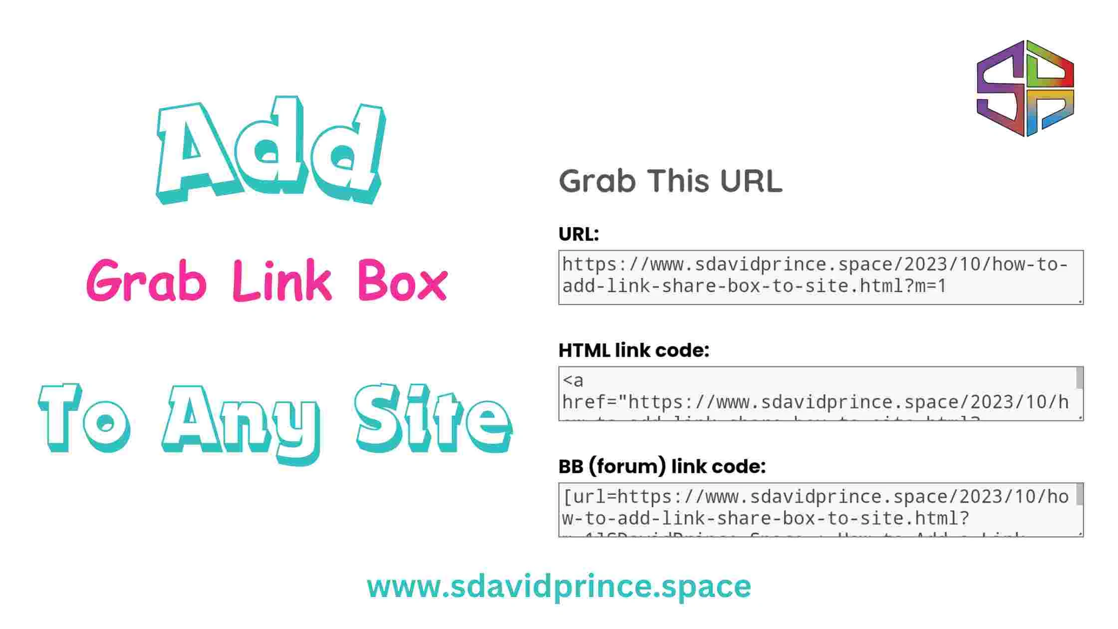Grab Link URL Share Box