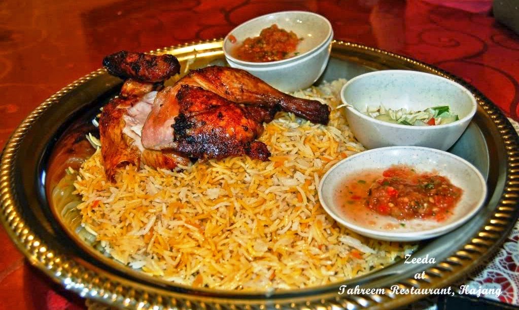 Resipi Nasi Arab Mandy Lahm Daging dan Roasted Chicken