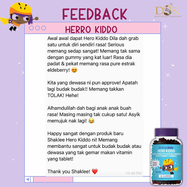 Kelebihan Hero Kiddo Shaklee Yang Perlu Anda Ketahui