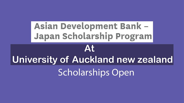 ADB Scholarships University of Auckland New Zealand
