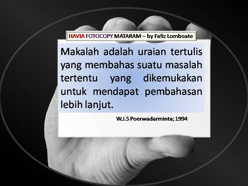 Pengertian Makalah Menurut Ahli 1994