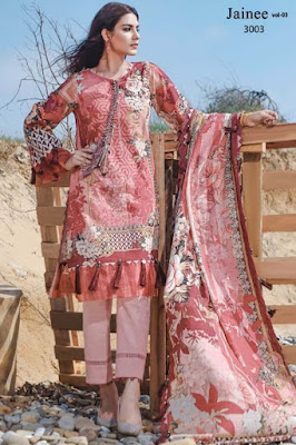 Aagh Noor Jainee Vol 3 Lawn Pakistani Printed Suit