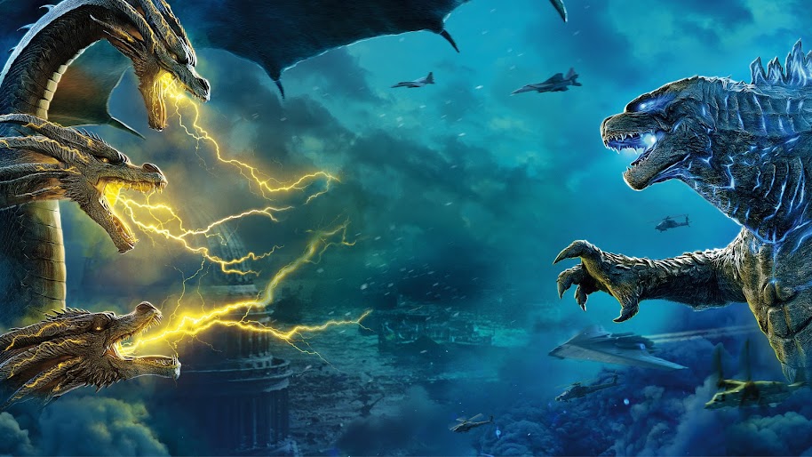 King Ghidorah Vs Godzilla Godzilla King Of The Monsters 8k Wallpaper 30