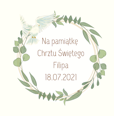 personalizowana kartka na chrzest