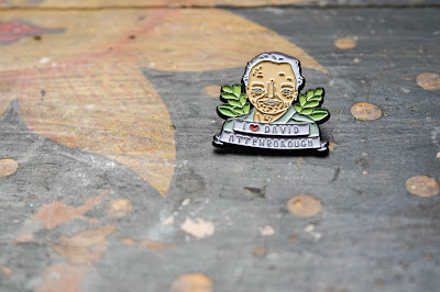 Typewriter Teeth Enamel Pin Collection 4  David Attenborough Wren and Wilson