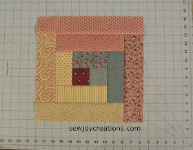 log cabin traditional block 2 1/2" strips