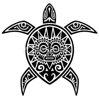 Maori Tribal Turtle  Tattoo Design