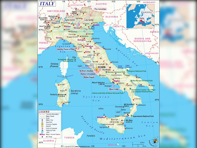 Show Me A Map Of Italy