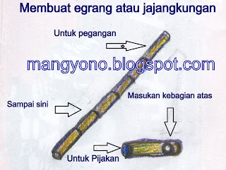 Pembuatan Egrang dan pemilihan bahan