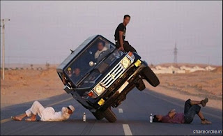 Photo of Crazy Arab Guy doing Car Stunts