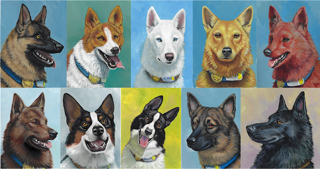 Head-and shoulders portraits of the ten Orangeboro Pack members.