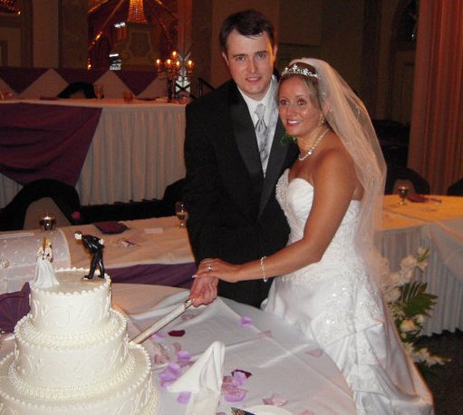Jeremy Davis and Meg Cramer Davis on their wedding day