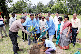 Plantation in AIIMS RIshikesh by health minister