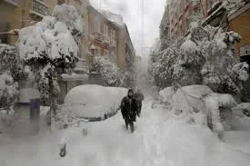 snowstorms cause chaos across Spain