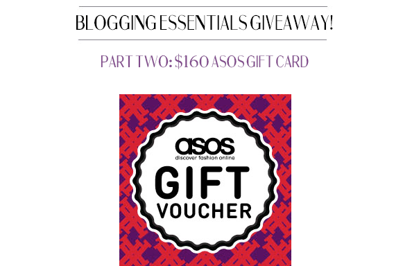 ... Freckled Fox: Blogging Essentials Giveaway Part II - Asos Gift Card