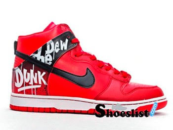 Stylish Red Font Graffiti On Shoes