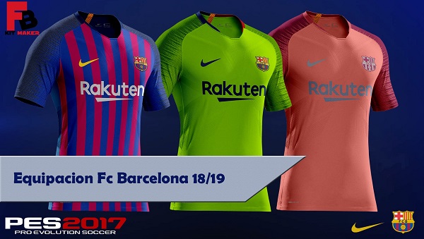 PES 2017 Barcelona Kits 2018/19 by FB KitMaker - Micano4u ...