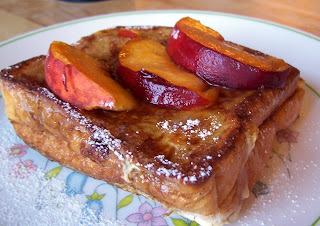 Vanilla French Toast with Peaches and Apple Butter