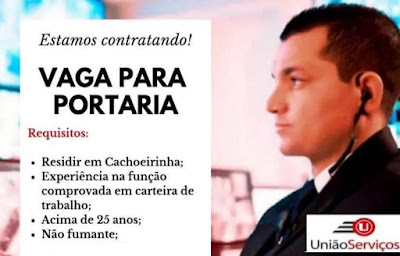 Vaga para Porteiro em Cachoeirinha