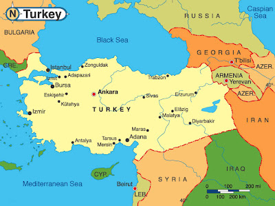 Map of Turkey Region and City