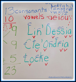 Vowels and Consonants in Names