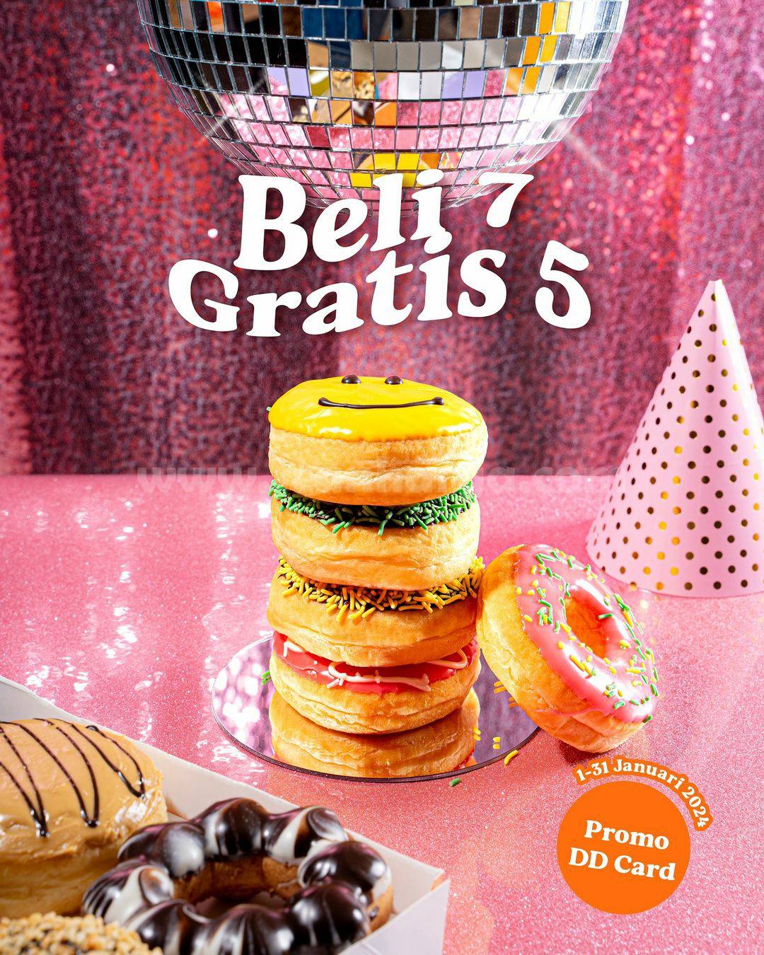 Promo DUNKIN DONUTS – BELI 7 GRATIS 5 DONUT dengan menggunakan DD CARD