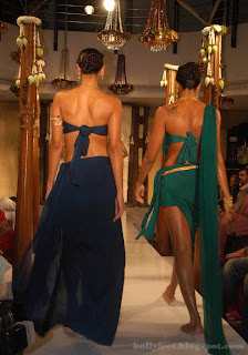 Indian models showoff their back..