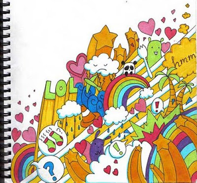 Cartoon, Graffiti, Sketches, Sweet, Rainbow, Cartoon Graffiti