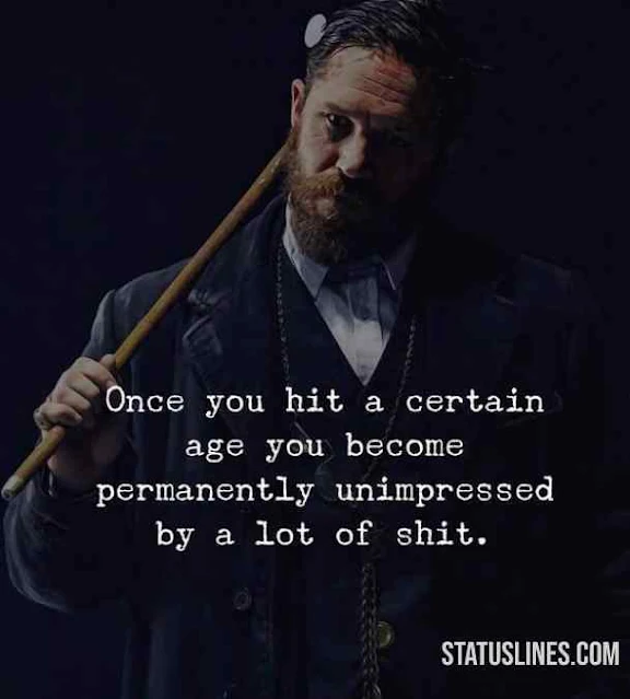 Once you hit a certain age you become permanently unimpressed by lot of sh...