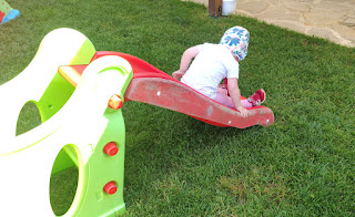 Sliding at the park